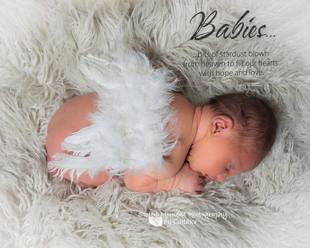 newborn baby with angel wings 