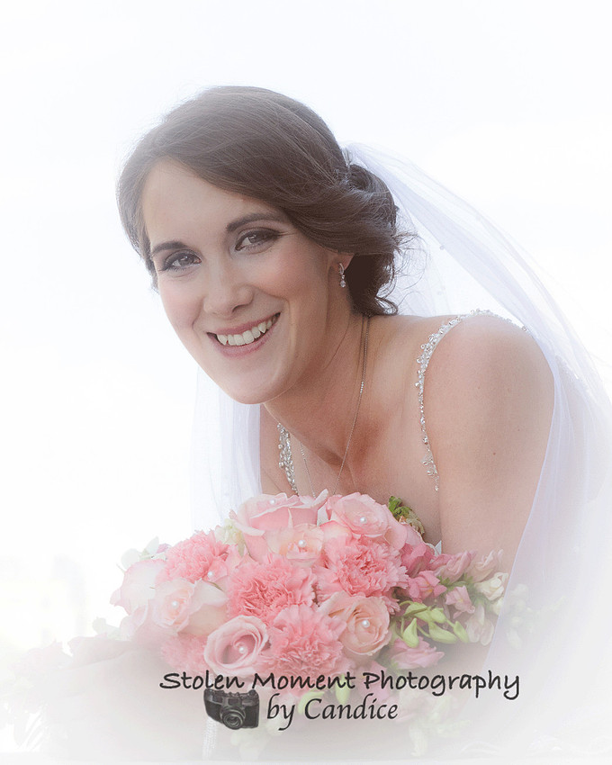 close up of bride