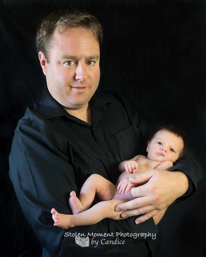 Dad and his newborn baby girl