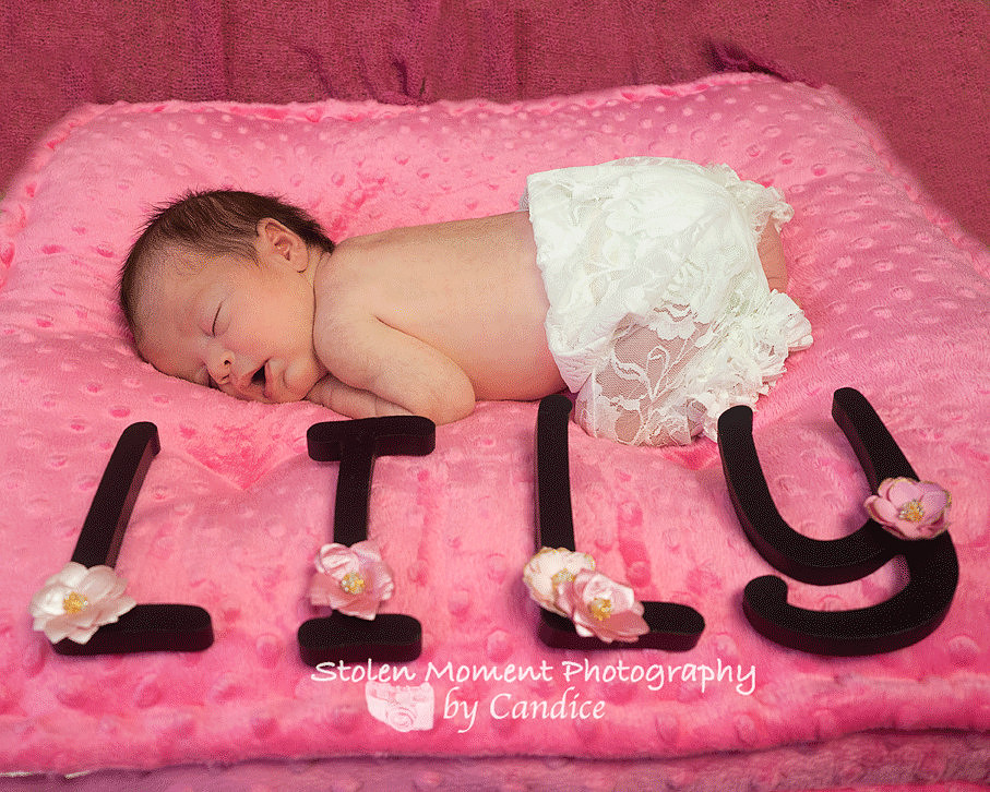 sleeping newborn girl