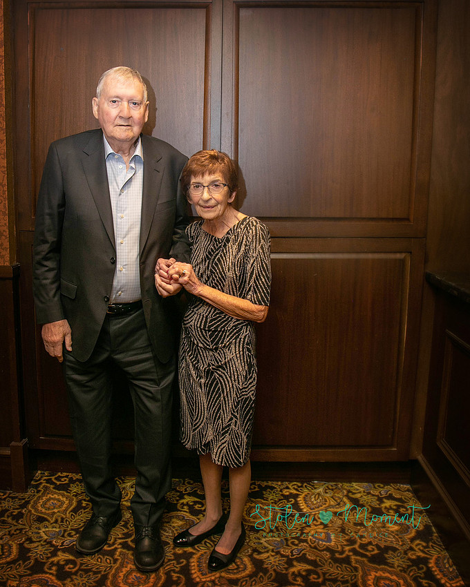 a couple are married in an elegant and intimate wedding ceremony at Ruth's Chris restaurant.