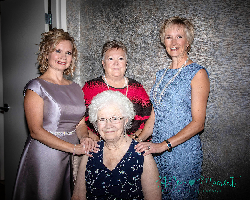 a couple are married in an elegant and intimate wedding ceremony at Ruth's Chris restaurant.