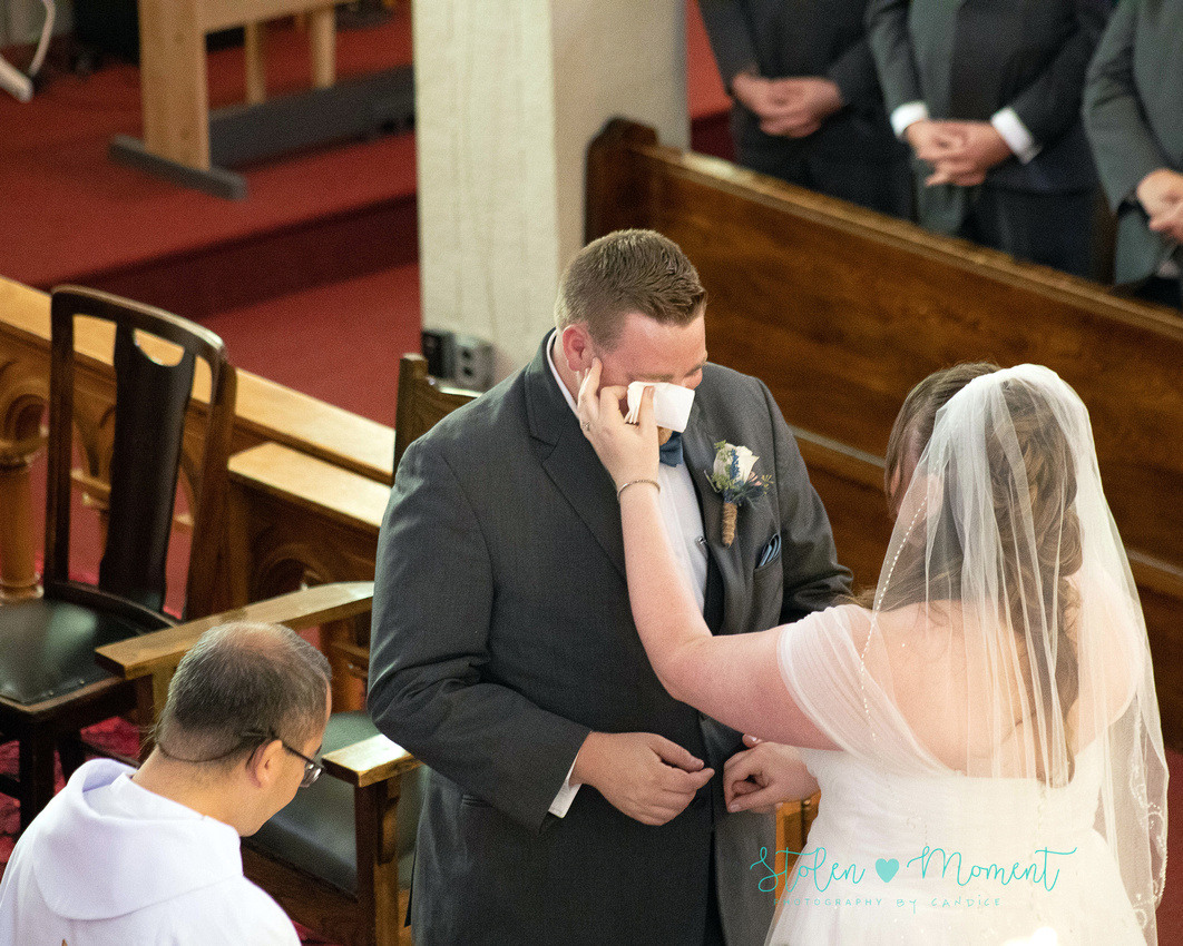 A bride and groom celebrate their marriage in Morinville and St. Albert