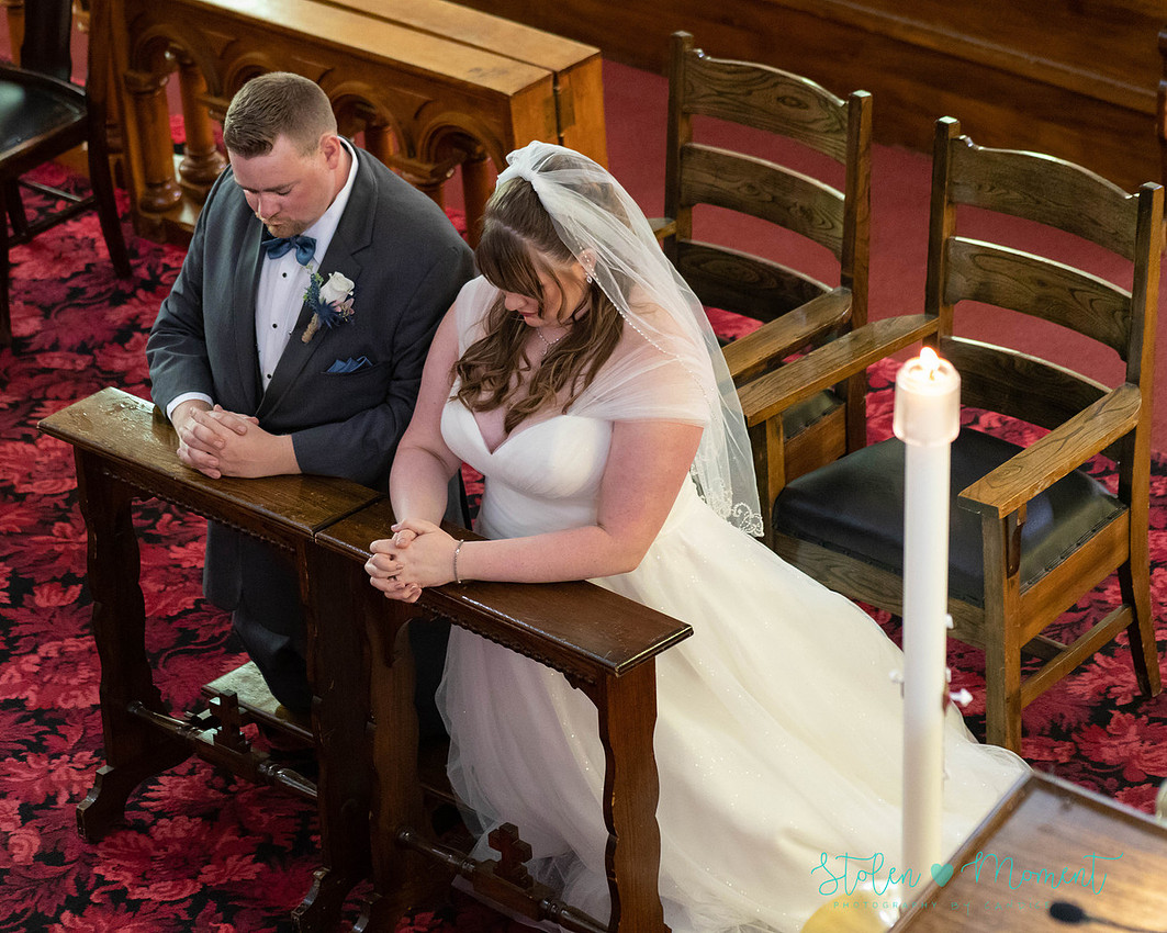 A bride and groom celebrate their marriage in Morinville and St. Albert
