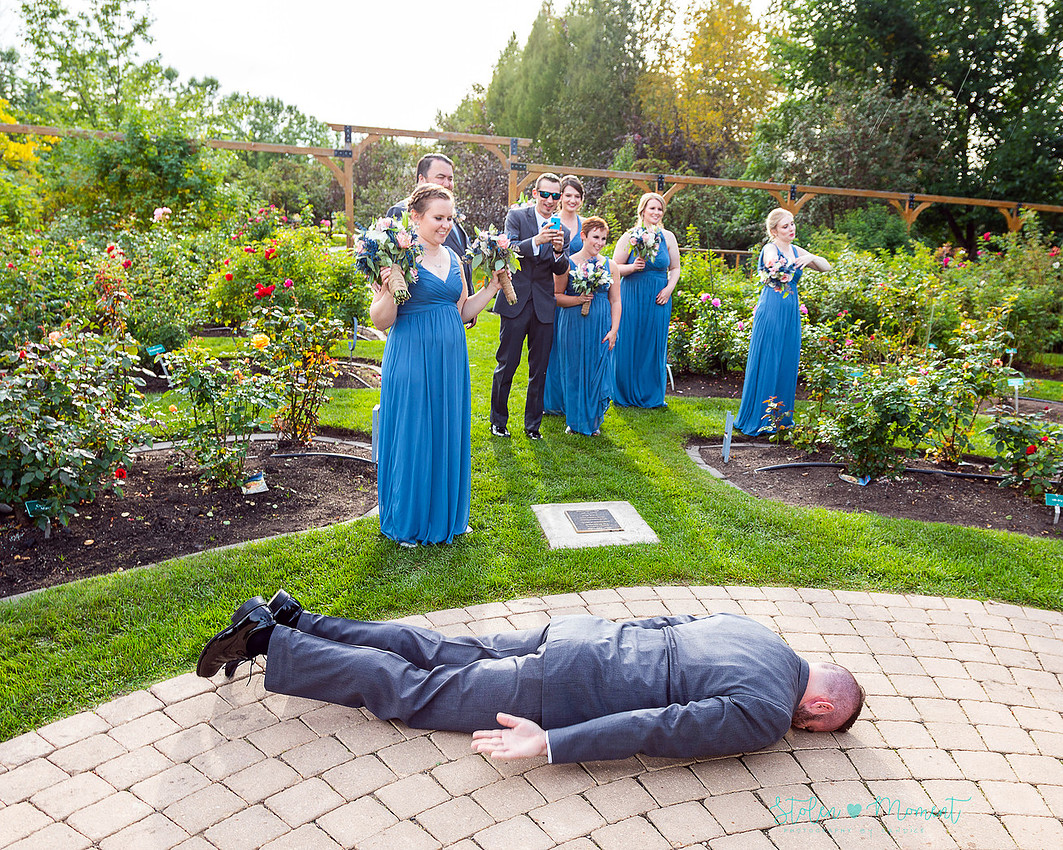 A bride and groom celebrate their marriage in Morinville and St. Albert