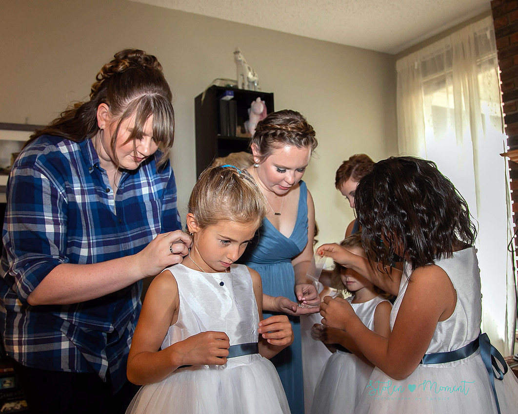 A bride and groom celebrate their marriage in Morinville and St. Albert