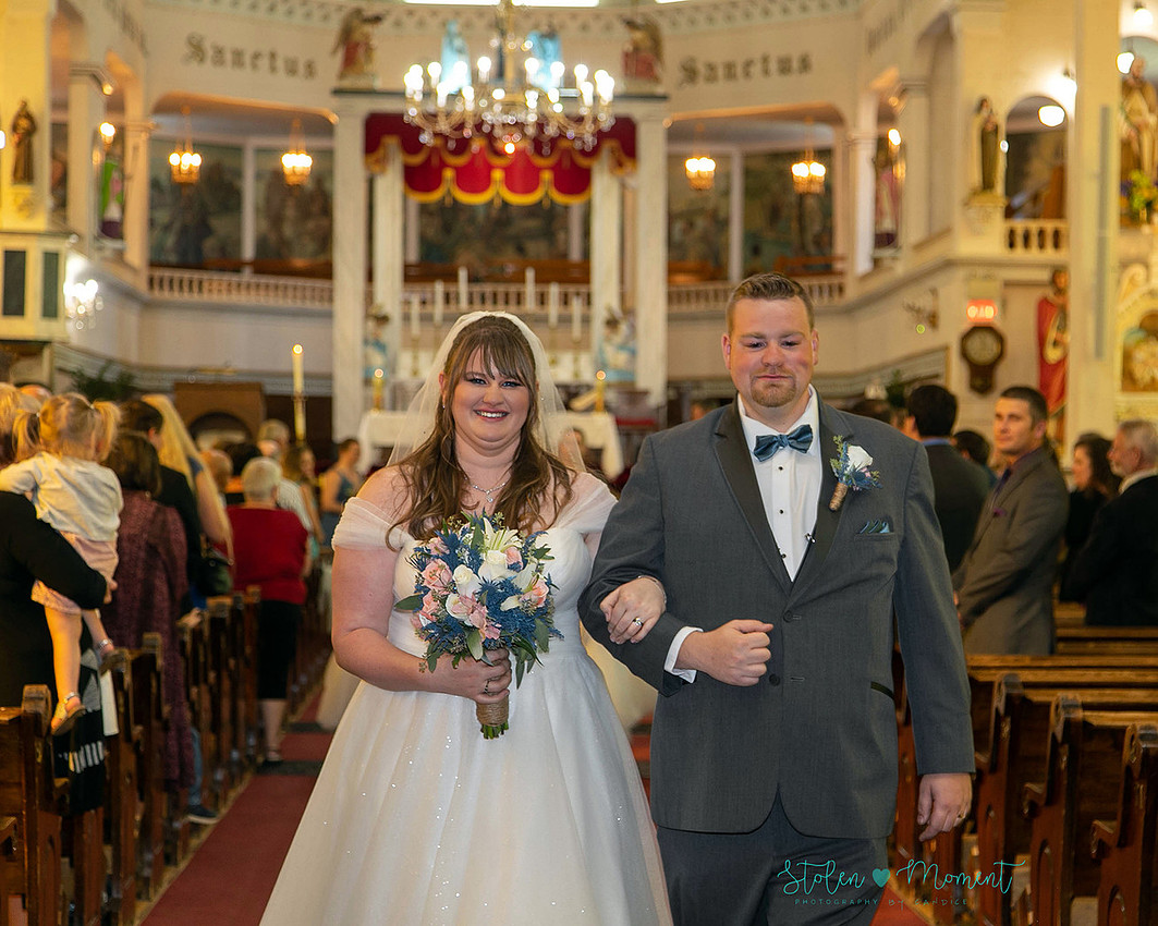 A bride and groom celebrate their marriage in Morinville and St. Albert