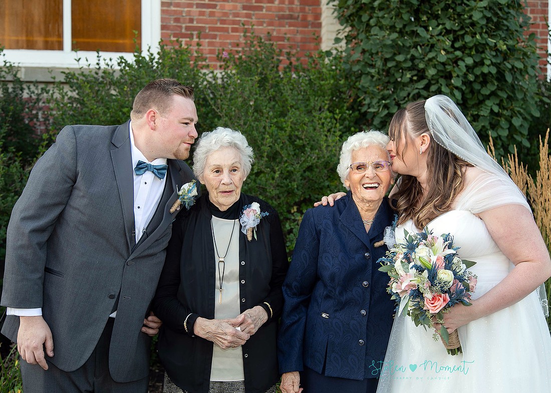 A bride and groom celebrate their marriage in Morinville and St. Albert