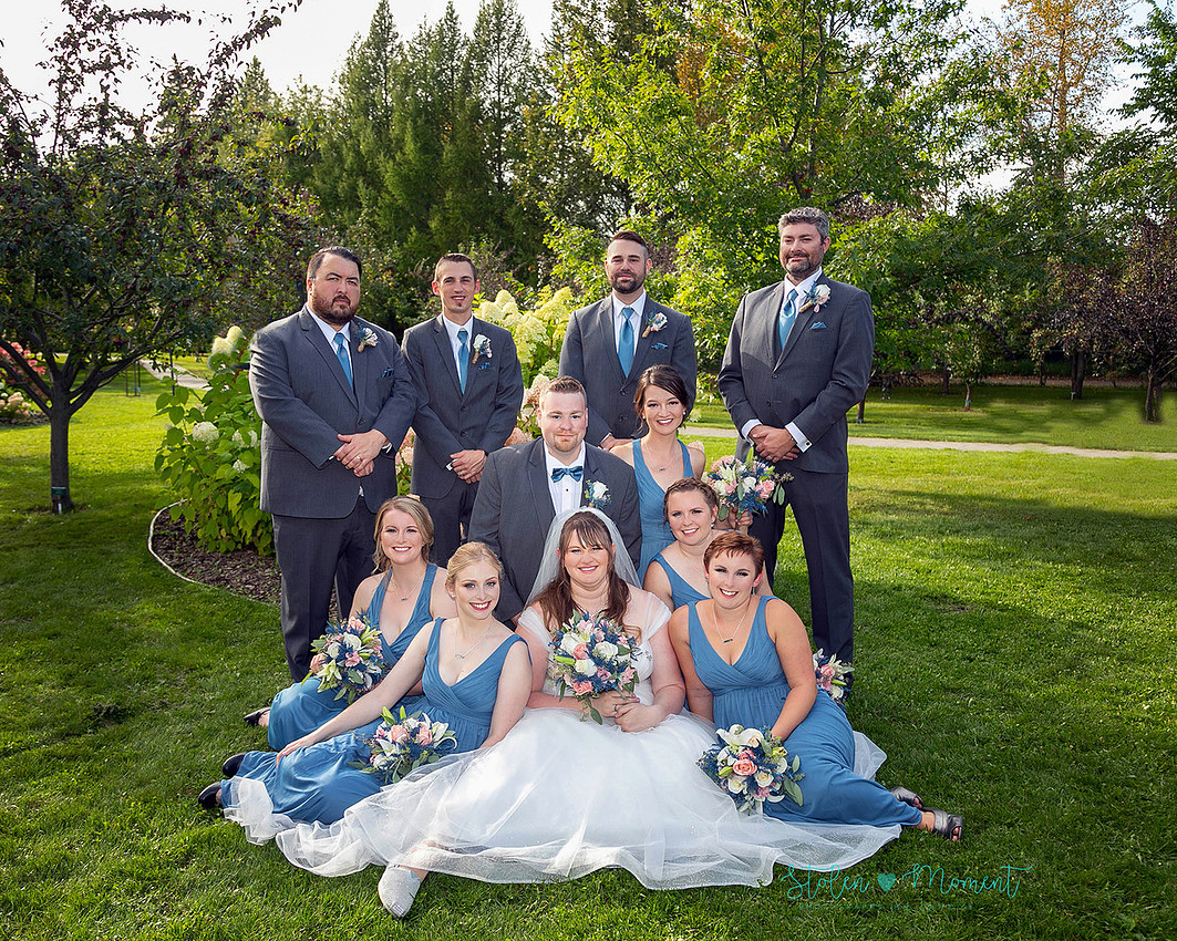A bride and groom celebrate their marriage in Morinville and St. Albert